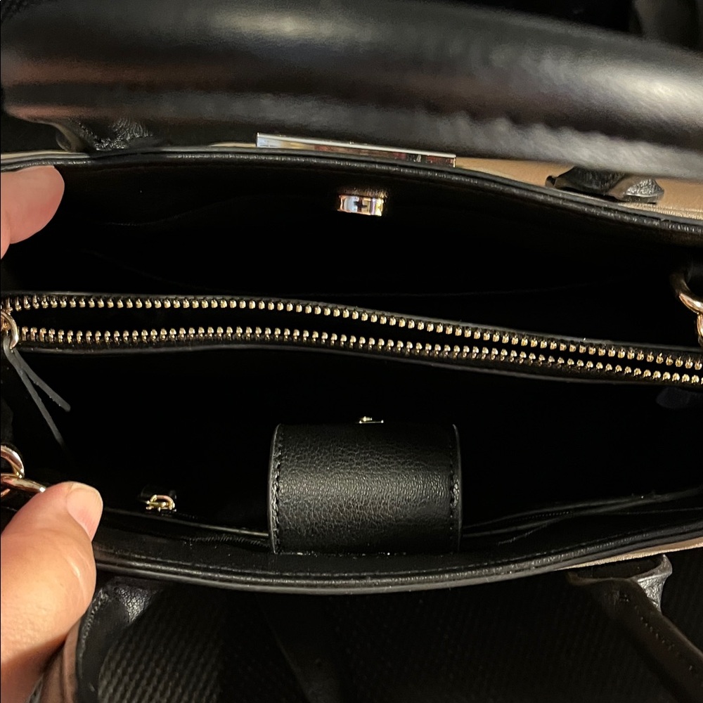 Nine West Black and Cream Satchel - Picture 3 of 4